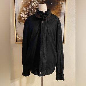 Vintage Remy leather double collared jacket size 44 XL GC~